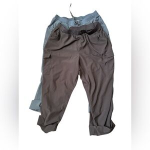 SET OF TWO. LulaRoe Brown and Dark Gray Cargo Pants with Adjustable Length